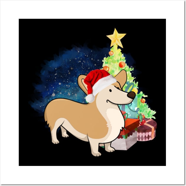 A Corgi Christmas Wall Art by tribbledesign